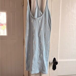 Forever 21 Sky Blue Textured Mini Dress